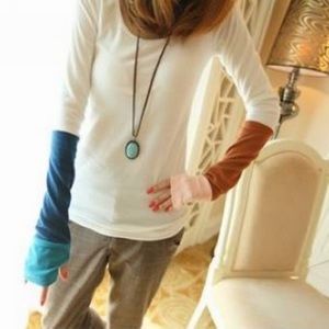 White Hand Glove Sweater Slim Classy Casual & Cute